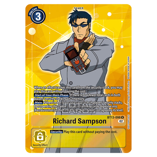 Digimon Card Game - BT-13 - Versus Royal Knights - Richard Sampson - (Alternative Art) - BT13-098a