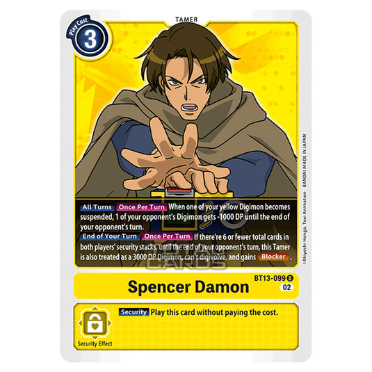 Digimon Card Game - BT-13 - Versus Royal Knights - Spencer Damon - (Uncommon) - BT13-099