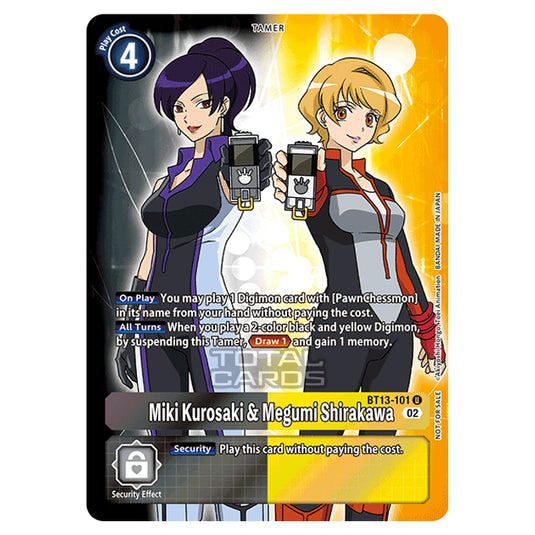 Digimon Card Game - BT-13 - Versus Royal Knights - Miki Kurosaki & Megumi Shirakawa - (Alternative Art) - BT13-101a