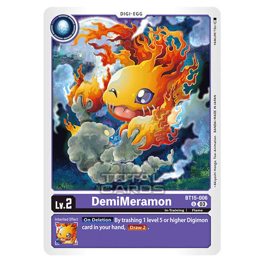 Digimon Card Game - BT15 - Exceed Apocalypse - DemiMeramon - (Uncommon) - BT15-006