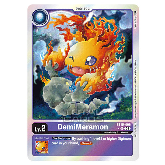 Digimon Card Game - BT15 - Exceed Apocalypse - DemiMeramon - (Alternative Art) - BT15-006a