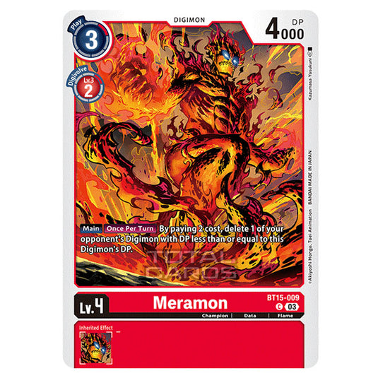 Digimon Card Game - BT15 - Exceed Apocalypse - Meramon - (Common) - BT15-009