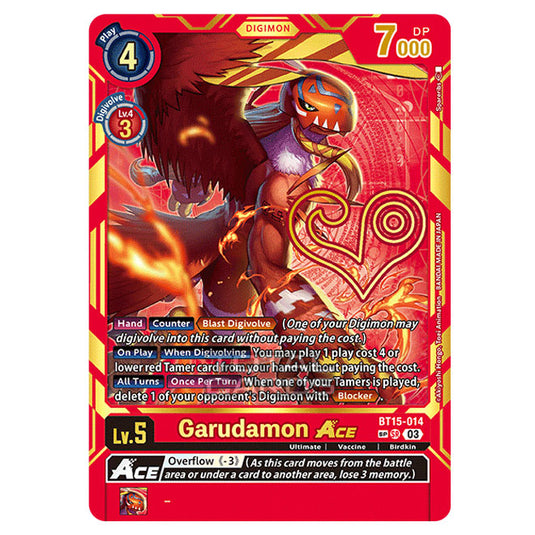 Digimon Card Game - BT15 - Exceed Apocalypse - Garudamon ACE - (Alternative Art) - BT15-014b