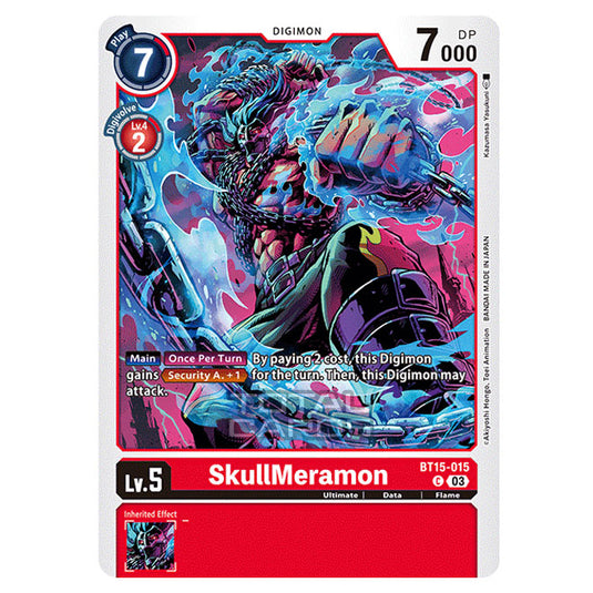 Digimon Card Game - BT15 - Exceed Apocalypse - SkullMeramon - (Common) - BT15-015