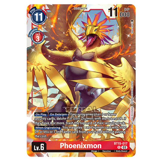 Digimon Card Game - BT15 - Exceed Apocalypse - Phoenixmon - (Rare) - BT15-017