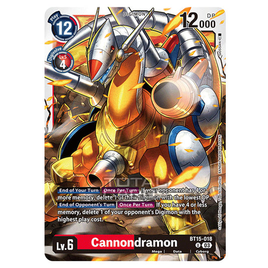 Digimon Card Game - BT15 - Exceed Apocalypse - Cannondramon - (Uncommon) - BT15-018