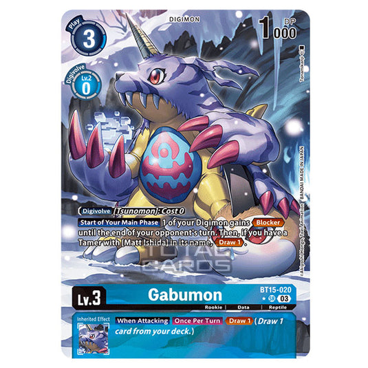 Digimon Card Game - BT15 - Exceed Apocalypse - Gabumon - (Alternative Art) - BT15-020a