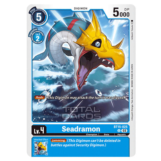 Digimon Card Game - BT15 - Exceed Apocalypse - Seadramon - (Uncommon) - BT15-025