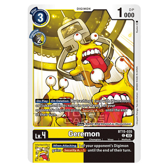 Digimon Card Game - BT15 - Exceed Apocalypse - Geremon - (Common) - BT15-035