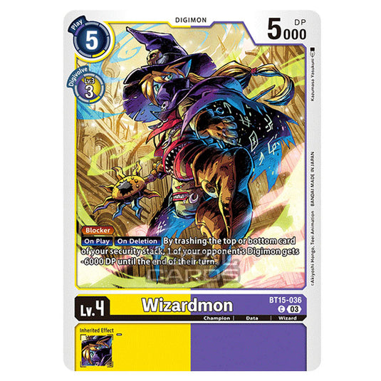 Digimon Card Game - BT15 - Exceed Apocalypse - Wizardmon - (Common) - BT15-036