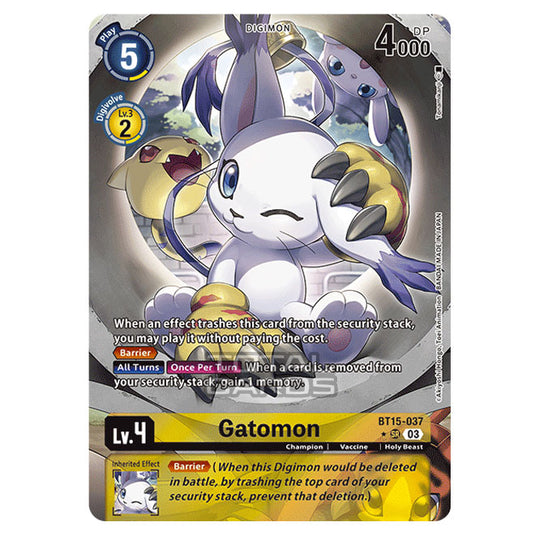 Digimon Card Game - BT15 - Exceed Apocalypse - Gatomon - (Alternative Art) - BT15-037a