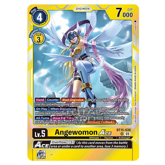 Digimon Card Game - BT15 - Exceed Apocalypse - Angewomon ACE - (Super Rare) - BT15-038