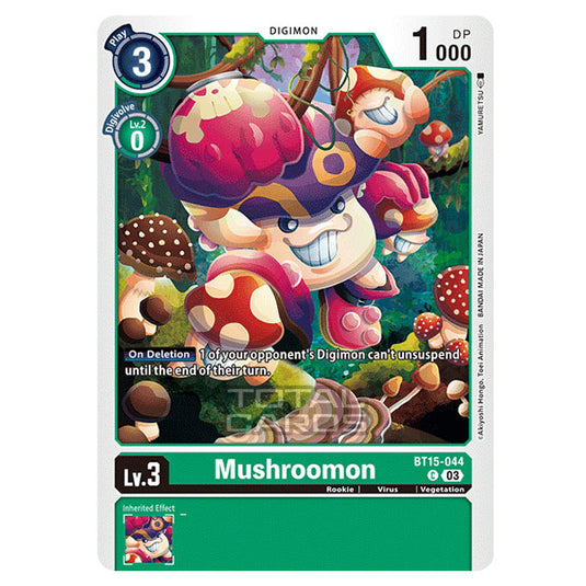 Digimon Card Game - BT15 - Exceed Apocalypse - Mushroomon - (Common) - BT15-044