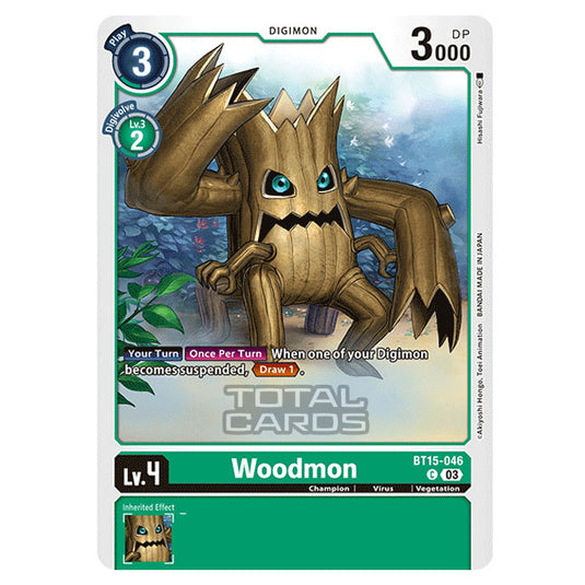 Digimon Card Game - BT15 - Exceed Apocalypse - Woodmon - (Common) - BT15-046