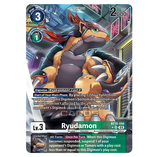 Digimon Card Game - BT15 - Exceed Apocalypse - Ryudamon - (Alternative Art) - BT15-056a