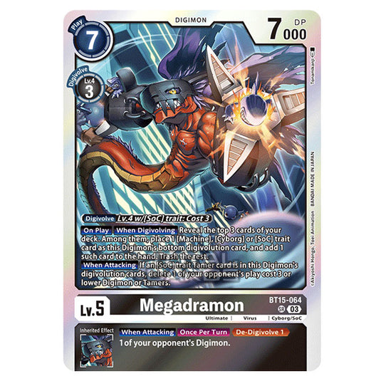 Digimon Card Game - BT15 - Exceed Apocalypse - Megadramon - (Super Rare) - BT15-064