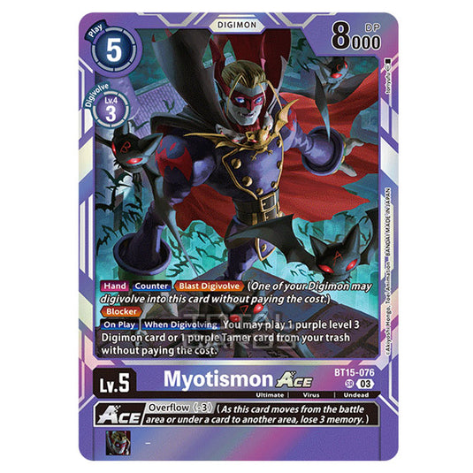 Digimon Card Game - BT15 - Exceed Apocalypse - Myotismon ACE - (Super Rare) - BT15-076