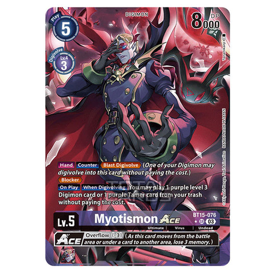 Digimon Card Game - BT15 - Exceed Apocalypse - Myotismon ACE - (Alternative Art) - BT15-076a