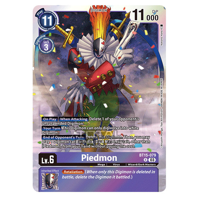 Digimon Card Game - BT15 - Exceed Apocalypse - Piedmon - (Rare) - BT15-079 Digimon Card Game - BT15 - Exceed Apocalypse - Piedmon - (Rare) - BT15-079