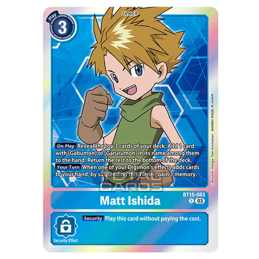 Digimon Card Game - BT15 - Exceed Apocalypse - Matt Ishida - (Rare) - BT15-083