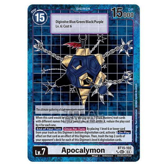 Digimon Card Game - BT15 - Exceed Apocalypse - Apocalymon - (Alternative Art) - BT15-102b