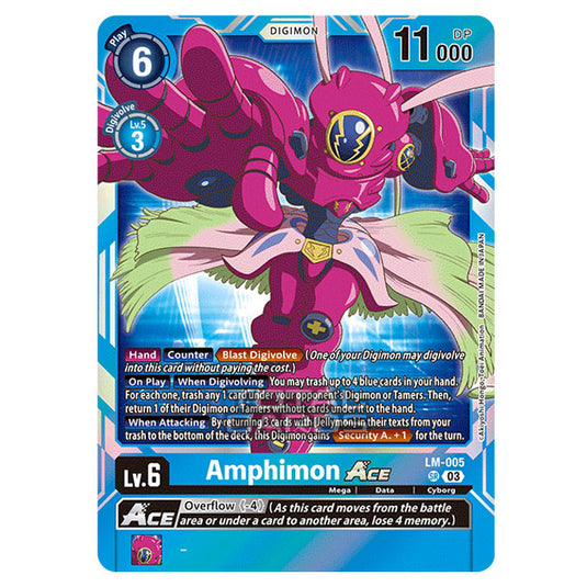 Digimon Card Game - BT15 - Exceed Apocalypse - Amphimon ACE - (Super Rare) - LM-005
