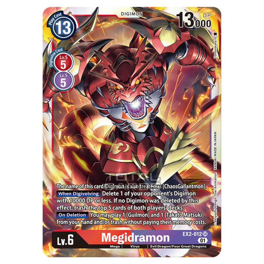 Digimon Card Game - Digital Hazard (EX-02) - Megidramon (Super Rare) - EX2-012