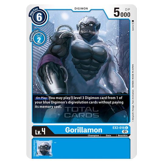 Digimon Card Game - Digital Hazard (EX-02) - Gorillamon (Common) - EX2-016