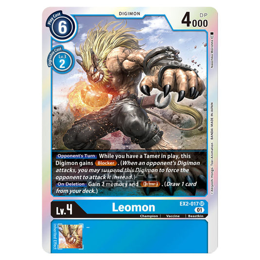 Digimon Card Game - Digital Hazard (EX-02) - Leomon (Super Rare) - EX2-017