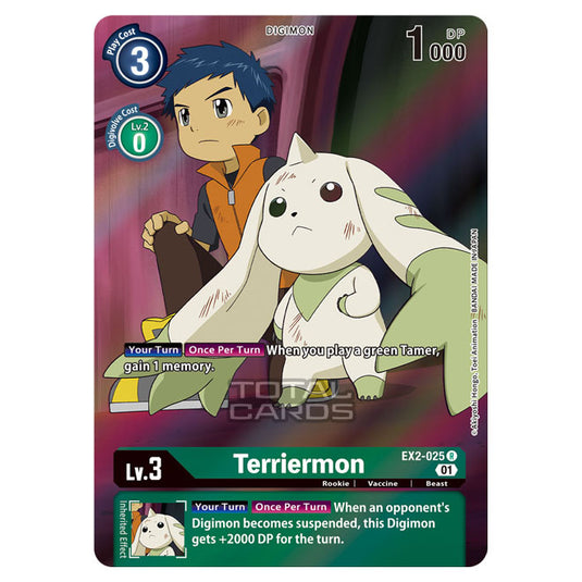 Digimon Card Game - Digital Hazard (EX-02) - Terriermon (Rare) - EX2-025A