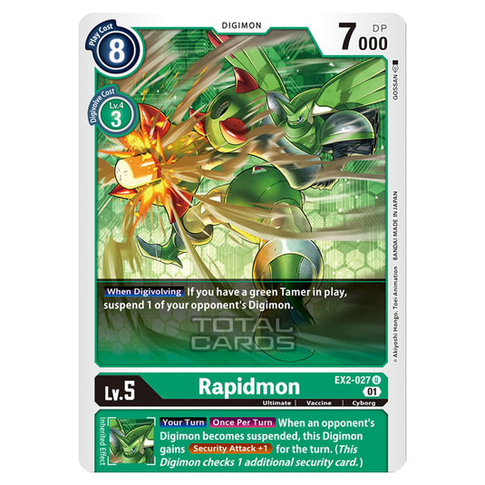 Digimon Card Game - Digital Hazard (EX-02) - Rapidmon (Uncommon) - EX2-027