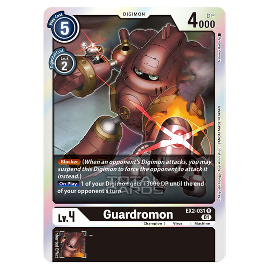 Digimon Card Game - Digital Hazard (EX-02) - Guardromon (Rare) - EX2-031