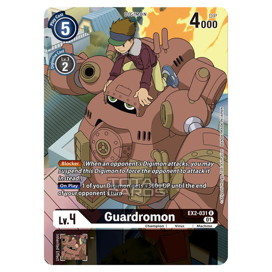 Digimon Card Game - Digital Hazard (EX-02) - Guardromon (Rare) - EX2-031A