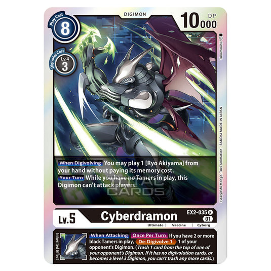 Digimon Card Game - Digital Hazard (EX-02) - Cyberdramon (Rare) - EX2-035