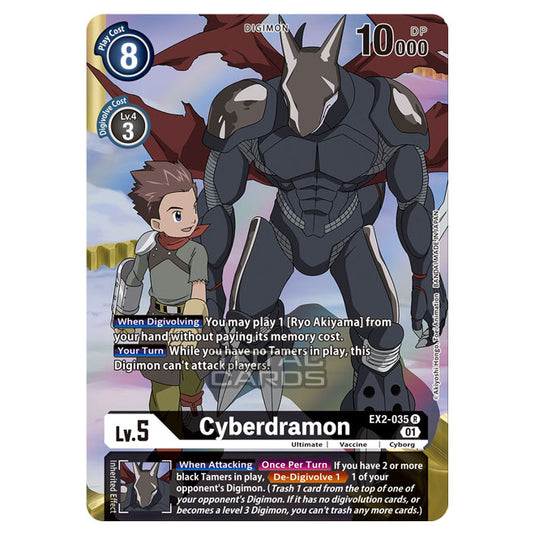 Digimon Card Game - Digital Hazard (EX-02) - Cyberdramon (Rare) - EX2-035A