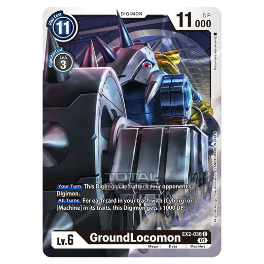 Digimon Card Game - Digital Hazard (EX-02) - GroundLocomon (Common) - EX2-036