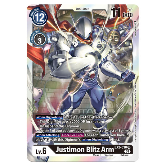 Digimon Card Game - Digital Hazard (EX-02) - Justimon Blitz Arm (Super Rare) - EX2-038