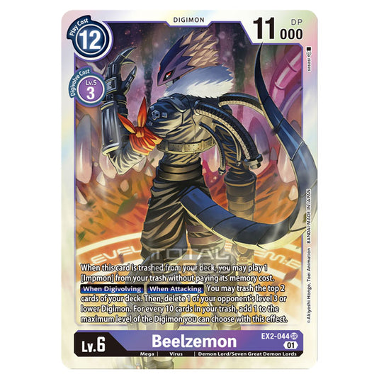 Digimon Card Game - Digital Hazard (EX-02) - Beelzemon (Super Rare) - EX2-044