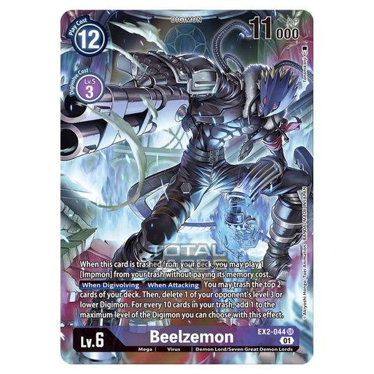 Digimon Card Game - Digital Hazard (EX-02) - Beelzemon (Super Rare) - EX2-044A