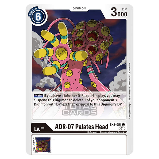 Digimon Card Game - Digital Hazard (EX-02) - ADR-07 Palates Head (Common) - EX2-051