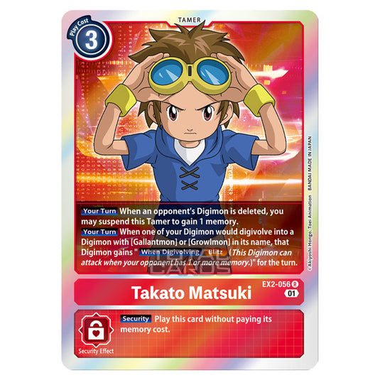 Digimon Card Game - Digital Hazard (EX-02) - Takato Matsuki (Rare) - EX2-056