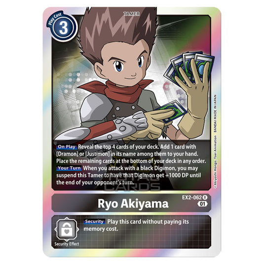 Digimon Card Game - Digital Hazard (EX-02) - Ryo Akiyama (Rare) - EX2-062