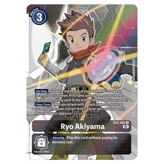 Digimon Card Game - Digital Hazard (EX-02) - Ryo Akiyama (Rare) - EX2-062A