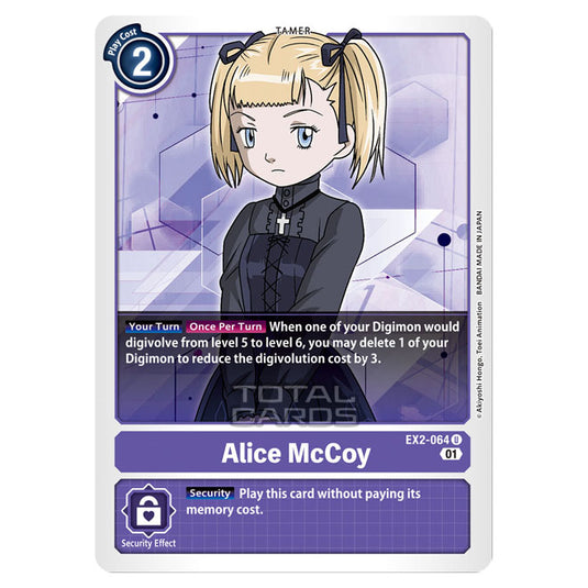 Digimon Card Game - Digital Hazard (EX-02) - Alice McCoy (Uncommon) - EX2-064
