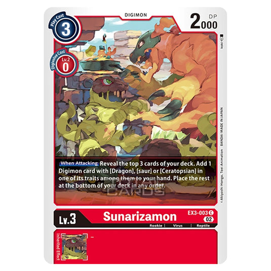 Digimon Card Game - EX-03 - Theme Draconic Roar - Sunarizamon - (Common) - EX3-003