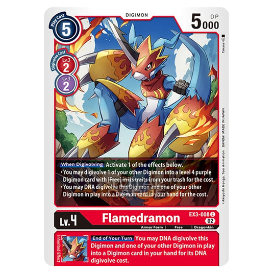 Digimon Card Game - EX-03 - Theme Draconic Roar - Flamedramon - (Common) - EX3-008