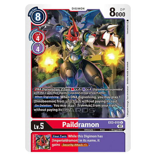 Digimon Card Game - EX-03 - Theme Draconic Roar - Paildramon - (Uncommon) - EX3-010