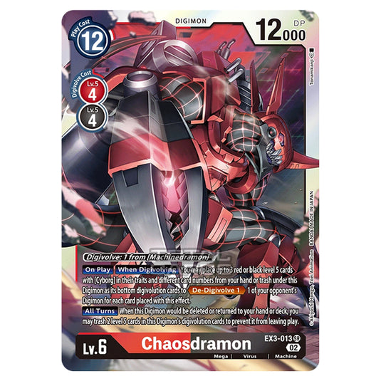 Digimon Card Game - EX-03 - Theme Draconic Roar - Chaosdramon - (Super Rare) - EX3-013