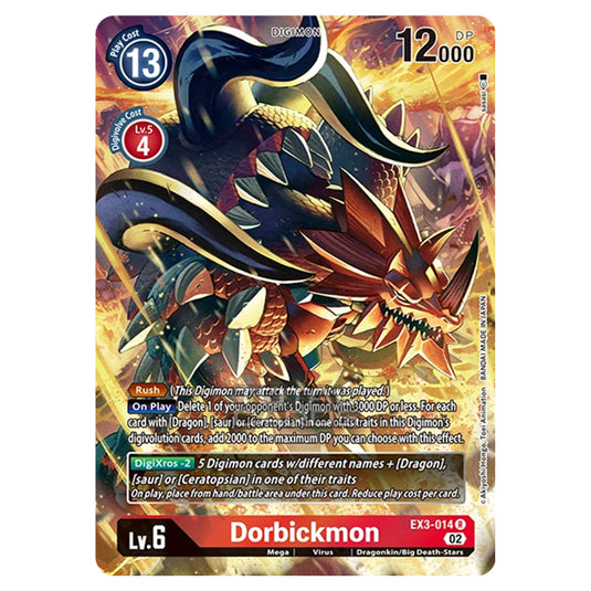 Digimon Card Game - EX-03 - Theme Draconic Roar - Dorbickmon - (Alternative Art) - EX3-014A