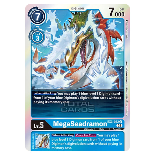 Digimon Card Game - EX-03 - Theme Draconic Roar - MegaSeadramon - (Rare) - EX3-022